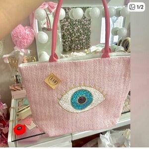Pink tote bag